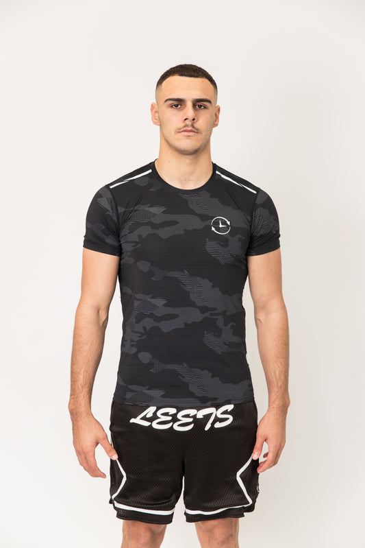 CAMOFLEX COMPRESSION TEE - BLACK