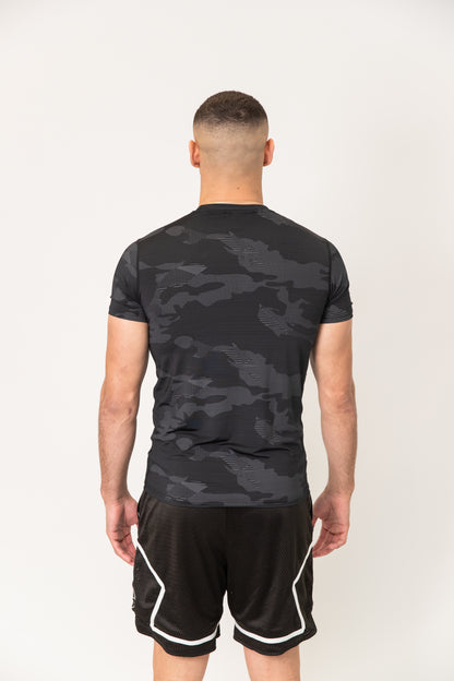 CAMOFLEX COMPRESSION TEE - BLACK