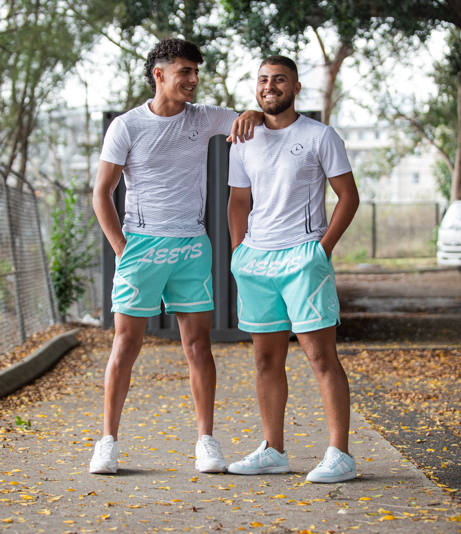 ESSENCE BASKETBALL SHORTS - AQUA